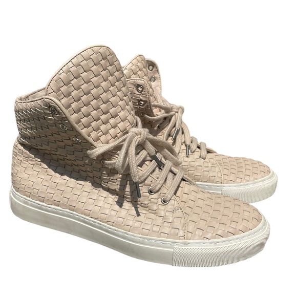 The Last Conspiracy weaved leather sneakers - Picture 4 of 12